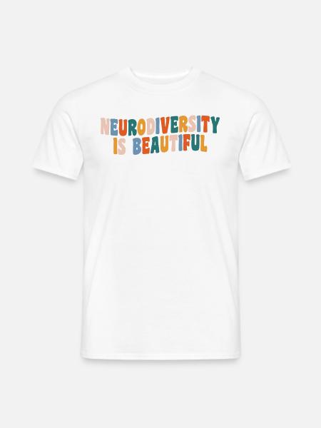 Neurodiversität ist schön für Neurodiversität - Männer T-Shirt - Weiß