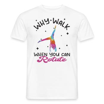 Cool Gymnastics Gymnasts Carrwheel - Men's T-Shirt - white - Front - AI Model Male 178 dark (178cm)