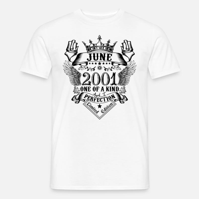 Geburtstag Juni 2001 geboren im Juni 2001 - Männer T-Shirt - Weiß