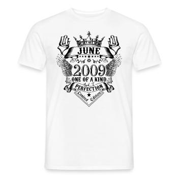 Geburtstag Juni 2009 geboren im Juni 2009 - Männer T-Shirt - Weiß - Vorne - AI Model Male 178 dark (178cm)