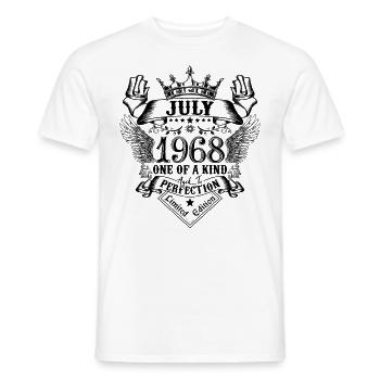 Geburtstag Juli 1968 geboren im Juli 1968 - Männer T-Shirt - Weiß - Vorne - AI Model Male 178 dark (178cm)