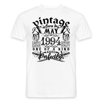 Anniversaire 1994 Mai 1994 ! né en May 1994 - T-shirt homme - blanc - Devant - AI Model Male 178 dark (178cm)