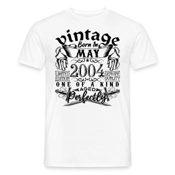 Geburtstag 2004 Mai 2004 ! geboren im Mai 2004 - Männer T-Shirt - Weiß - Vorne - AI Model Male 178 dark (178cm)