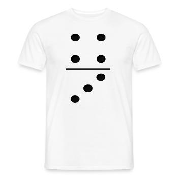 Domino Game Tile 4-3 - Funny Group Costume - Men's T-Shirt - white - Front - AI Model Male 178 dark (178cm)