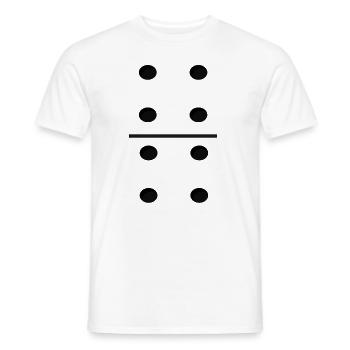 Domino Game Tile 4-4 - Drôle de costume de groupe - T-shirt homme - blanc - Devant - AI Model Male 178 dark (178cm)