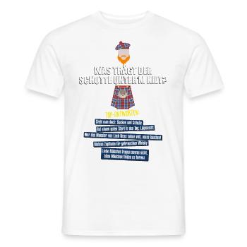 Unter'm Kilt - Männer T-Shirt - Weiß - Vorne - AI Model Male 178 dark (178cm)
