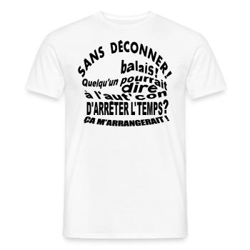 Anniversaire Personnalisable / Humour / Drôle - T-shirt homme - blanc - Devant - AI Model Male 178 dark (178cm)