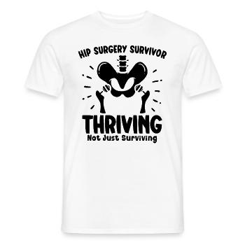 Hip Replacement Surgery Hip Surgery Post-op - Men's T-Shirt - white - Front - AI Model Male 178 dark (178cm)