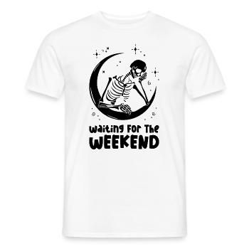 Night owl meme that stays late at night - Men's T-Shirt - white - Front - AI Model Male 178 dark (178cm)