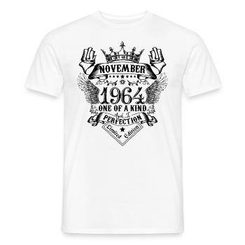 Geburtstag November 1964 geboren im November 1964 - Männer T-Shirt - Weiß - Vorne - AI Model Male 178 dark (178cm)