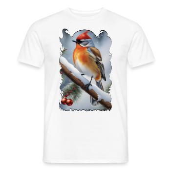 Christmas bird 1 - T-shirt homme - blanc - Devant - AI Model Male 178 dark (178cm)