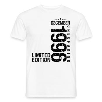 Birthday December 1996 December born in December - Men's T-Shirt - white - Front - AI Model Male 178 dark (178cm)