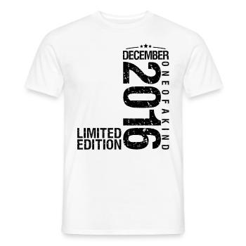 Birthday December 2016 December born in December - Men's T-Shirt - white - Front - AI Model Male 178 dark (178cm)