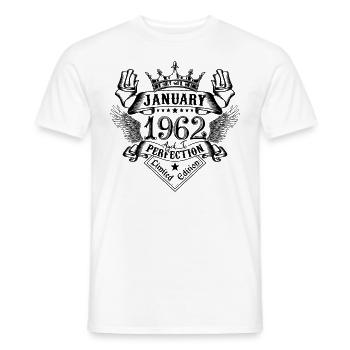 Januar 1962 Januar 1962 geboren im Januar - Männer T-Shirt - Weiß - Vorne - AI Model Male 178 dark (178cm)