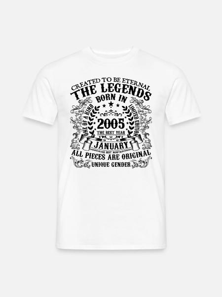 Geburtstag 2005 Januar 2005 geboren im Januar 2005 - Männer T-Shirt - Weiß