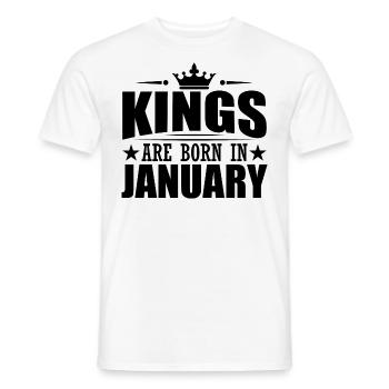 Jahrestag im Januar. Geburtstagsgeschenk für Januar - Männer T-Shirt - Weiß - Vorne - AI Model Male 178 dark (178cm)