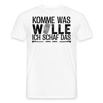 Komme was Wolle ich Schaf das. Schafe, Bauern. - Männer T-Shirt - Weiß - Vorne - AI Model Male 178 dark (178cm)