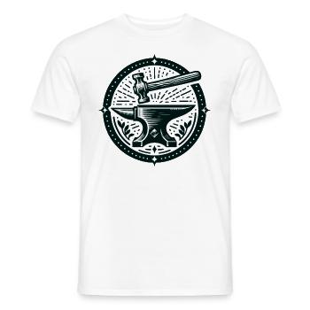 Blacksmith Metalworker Bladesmith Metal - Men's T-Shirt - white - Front - AI Model Male 178 dark (178cm)