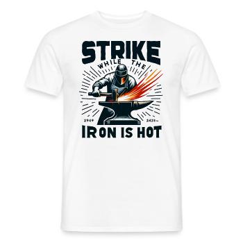 Blacksmith Metalworker Bladesmith Metal - Men's T-Shirt - white - Front - AI Model Male 178 dark (178cm)
