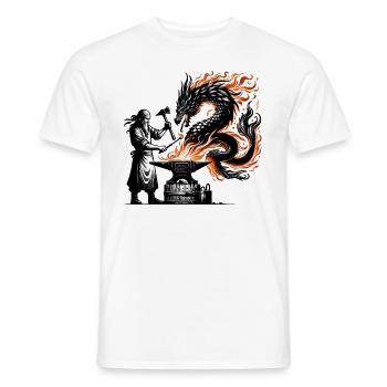 Blacksmith Metalworker Bladesmith Metal - Men's T-Shirt - white - Front - AI Model Male 178 dark (178cm)