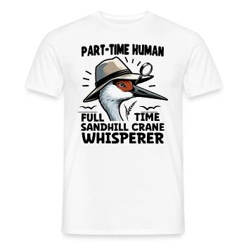 Sandhill Kranichliebhaber Vogelbeobachtung - Männer T-Shirt - Weiß - Vorne - AI Model Male 178 dark (178cm)
