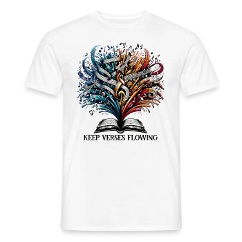 Poetry Slam Writer Poet Literature Slam Poetry Day - Men's T-Shirt - white - Front - AI Model Male 178 dark (178cm)
