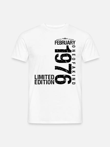 Fødselsdag februar 1976 februar født i januar - Mænd T-shirt - hvid