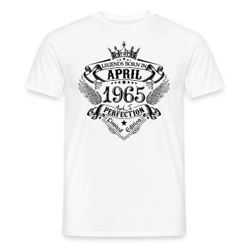 Geburtstag April 1965 April Geburtstag 1965 - Männer T-Shirt - Weiß - Vorne - AI Model Male 178 dark (178cm)