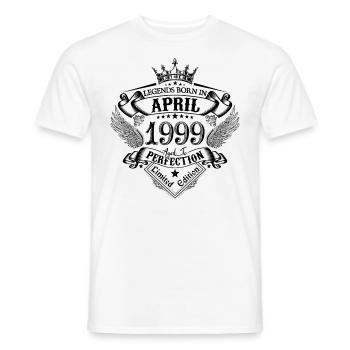 anniversaire Avril 1999 avril anniversaire 1999 - T-shirt homme - blanc - Devant - AI Model Male 178 dark (178cm)