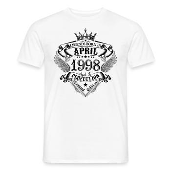 anniversaire Avril 1998 avril anniversaire 1998 - T-shirt homme - blanc - Devant - AI Model Male 178 dark (178cm)