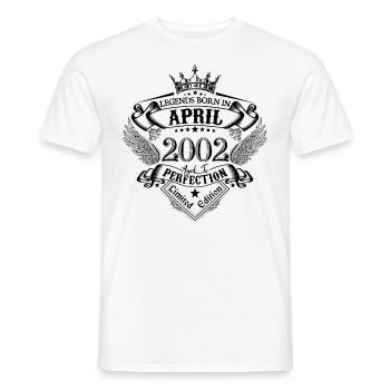Anniversary April 2002 April Anniversary 2002 - Men's T-Shirt - white - Front - AI Model Male 178 dark (178cm)