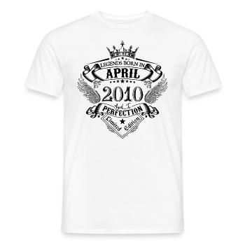 Anniversary April 2010 April Anniversary 2010 - Men's T-Shirt - white - Front - AI Model Male 178 dark (178cm)