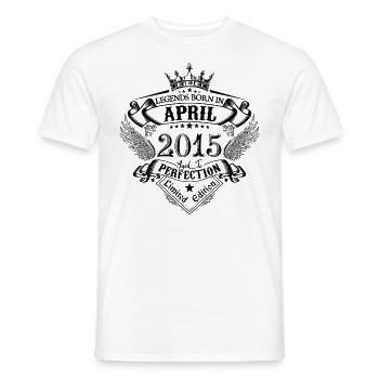 Anniversary April 2015 April Anniversary 2015 - Men's T-Shirt - white - Front - AI Model Male 178 dark (178cm)