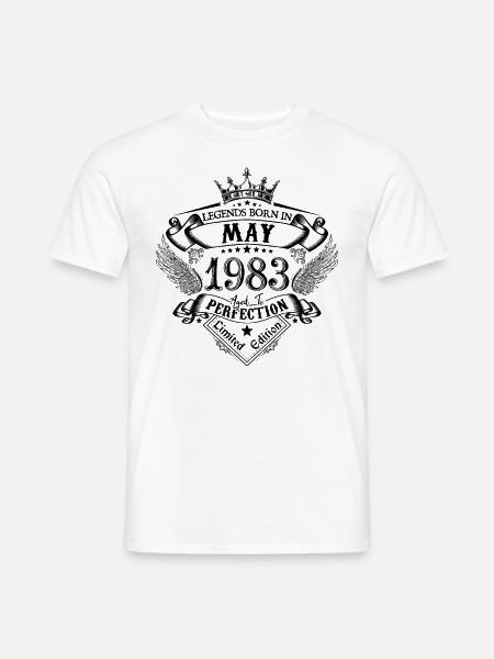 Geburtstag Mai 1983 Mai Geburtstag 1983 - Männer T-Shirt - Weiß