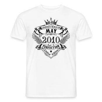 Anniversary May 2010 May Anniversary 2010 - Men's T-Shirt - white - Front - AI Model Male 178 dark (178cm)
