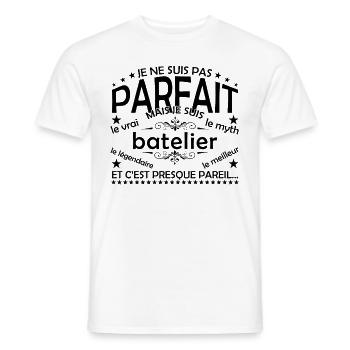Boatman Gift Boatman the Real Boatman - Men's T-Shirt - white - Front - AI Model Male 178 dark (178cm)