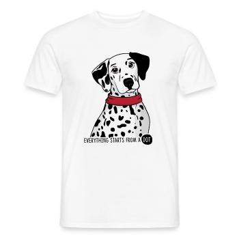 Dalmatiner Punkt Liebhaber Geschenk Hunde - Männer T-Shirt - Weiß - Vorne - AI Model Male 178 dark (178cm)