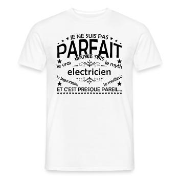 Elektriker Geschenk Elektriker Der echte Elektriker - Männer T-Shirt - Weiß - Vorne - AI Model Male 178 dark (178cm)