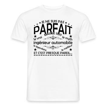 Kfz-Ingenieur Geschenk Kfz-Ingenieur - Männer T-Shirt - Weiß - Vorne - AI Model Male 178 dark (178cm)