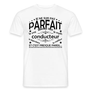 Conducteur cadeau Conducteur le vrai Conducteur - T-shirt homme - blanc - Devant - AI Model Male 178 dark (178cm)