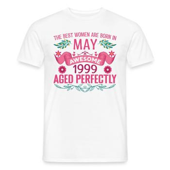 Mai 1999 Geburtstag Ehefrau Mai 1999 Geburtstag - Männer T-Shirt - Weiß - Vorne - AI Model Male 178 dark (178cm)