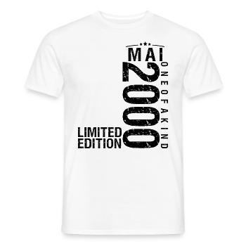 Birthday May 2000 May born in May - Men's T-Shirt - white - Front - AI Model Male 178 dark (178cm)
