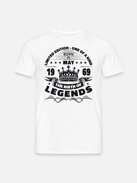 Geburtstag 1969 Mai 1969 Jahrgang 1969 Legende 69 - Männer T-Shirt - Weiß