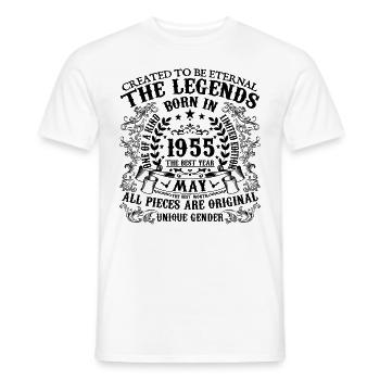 Geburtstag 1955 Mai 1955 geboren im Mai 1955 - Männer T-Shirt - Weiß - Vorne - AI Model Male 178 dark (178cm)