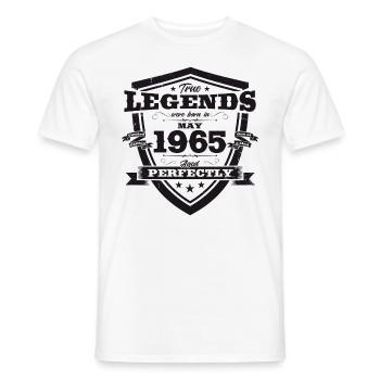 Légende Mai 1965 Millésime 1965 Anniversaire 1965 - T-shirt homme - blanc - Devant - AI Model Male 178 dark (178cm)