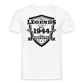 Legend May 1944 Born 1944 Birthday 1944 - Men's T-Shirt - white - Front - AI Model Male 178 dark (178cm)