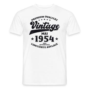 Millésime Mai 1954 Cru 1954 Anniversaire 1954 - T-shirt homme - blanc - Devant - AI Model Male 178 dark (178cm)