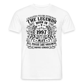 Geburtstag 1997 Mai 1997 geboren im Mai 1997 - Männer T-Shirt - Weiß - Vorne - AI Model Male 178 dark (178cm)