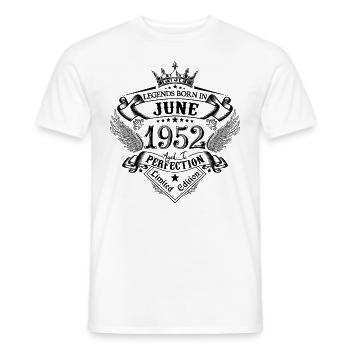 anniversaire Juin 1952 Juin anniversaire 1952 - T-shirt homme - blanc - Devant - AI Model Male 178 dark (178cm)