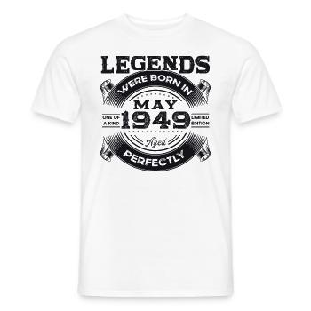 Legends 1949 Vintage 1949 75th Birthday 1949 - Men's T-Shirt - white - Front - AI Model Male 178 dark (178cm)
